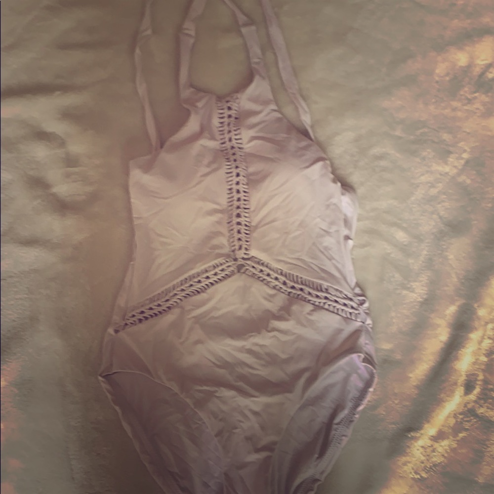 Very Chic White Swim Suit- cross back